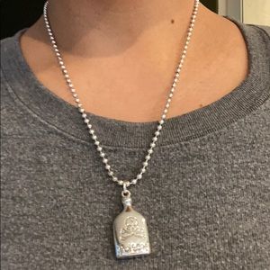 Sterling silver poison pendant necklace